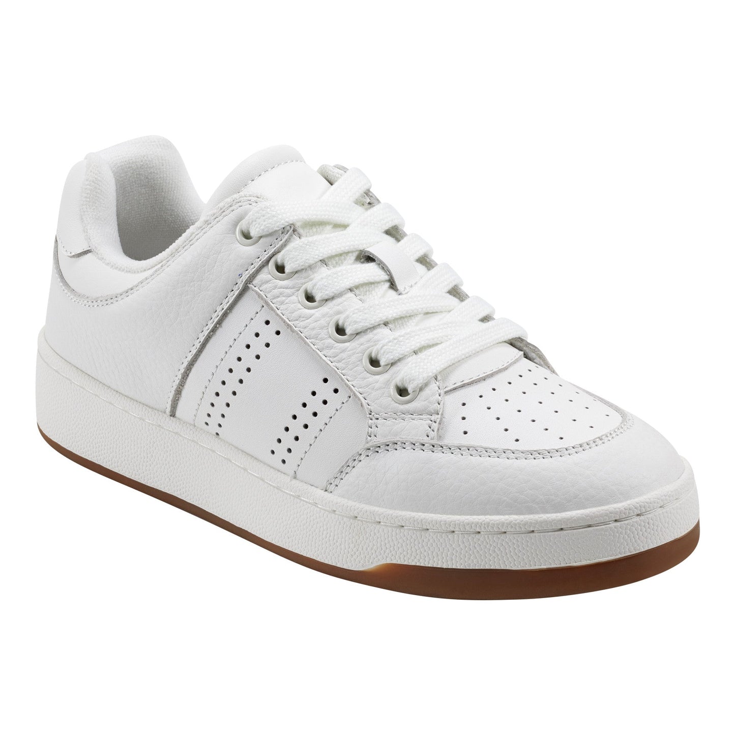 Marc Fisher Flynnt Leather Laceup Sneaker - White Leather