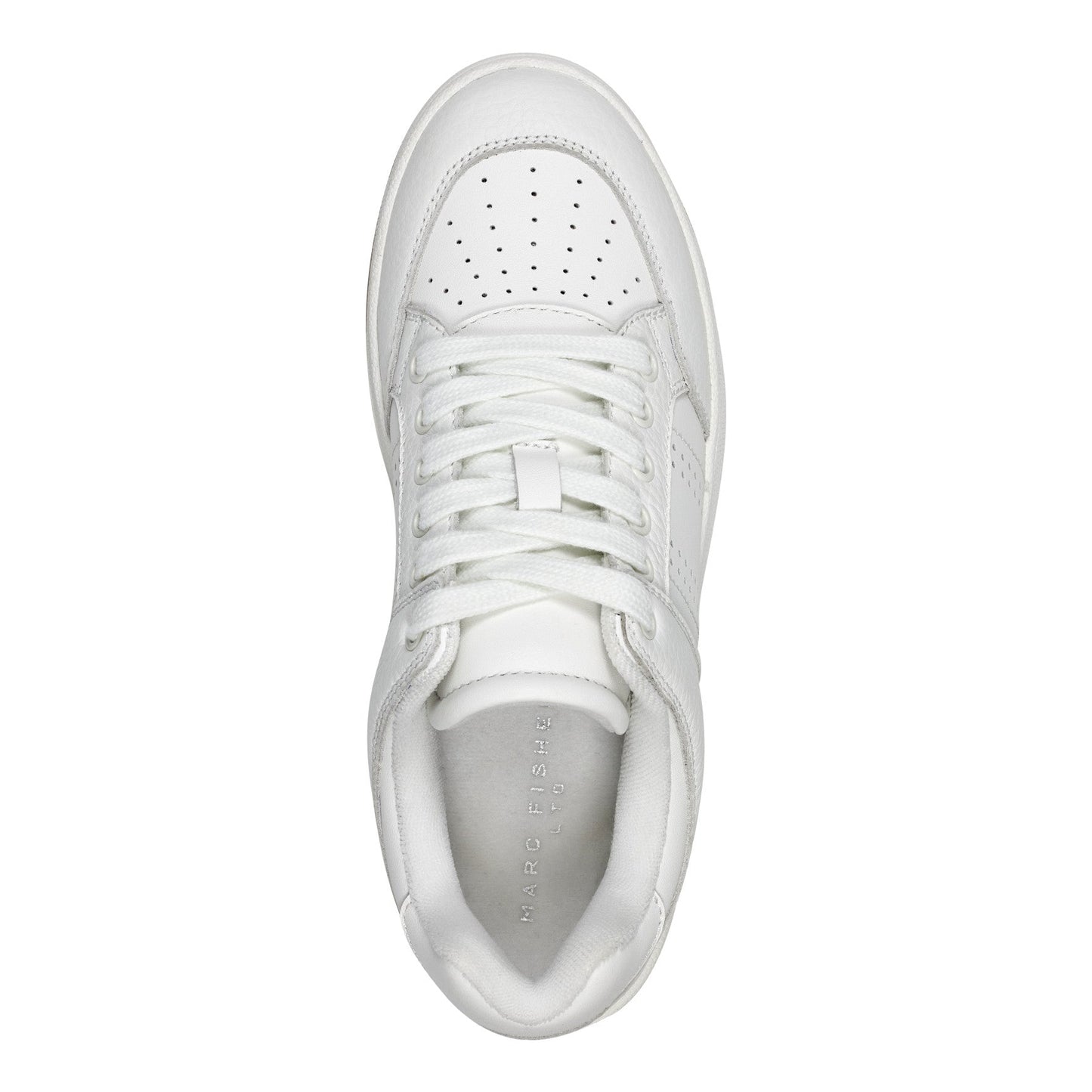 Marc Fisher Flynnt Leather Laceup Sneaker - White Leather
