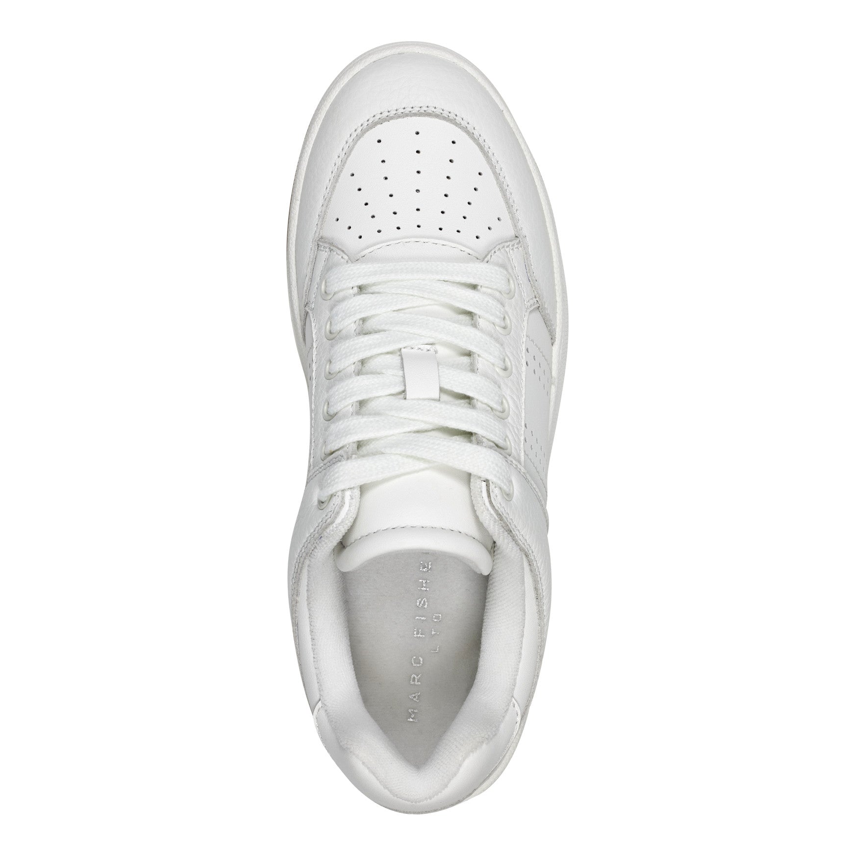 Marc Fisher Flynnt Leather Laceup Sneaker - White Leather