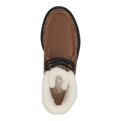 Marc Fisher Percy Lug Sole Bootie - Brown Suede