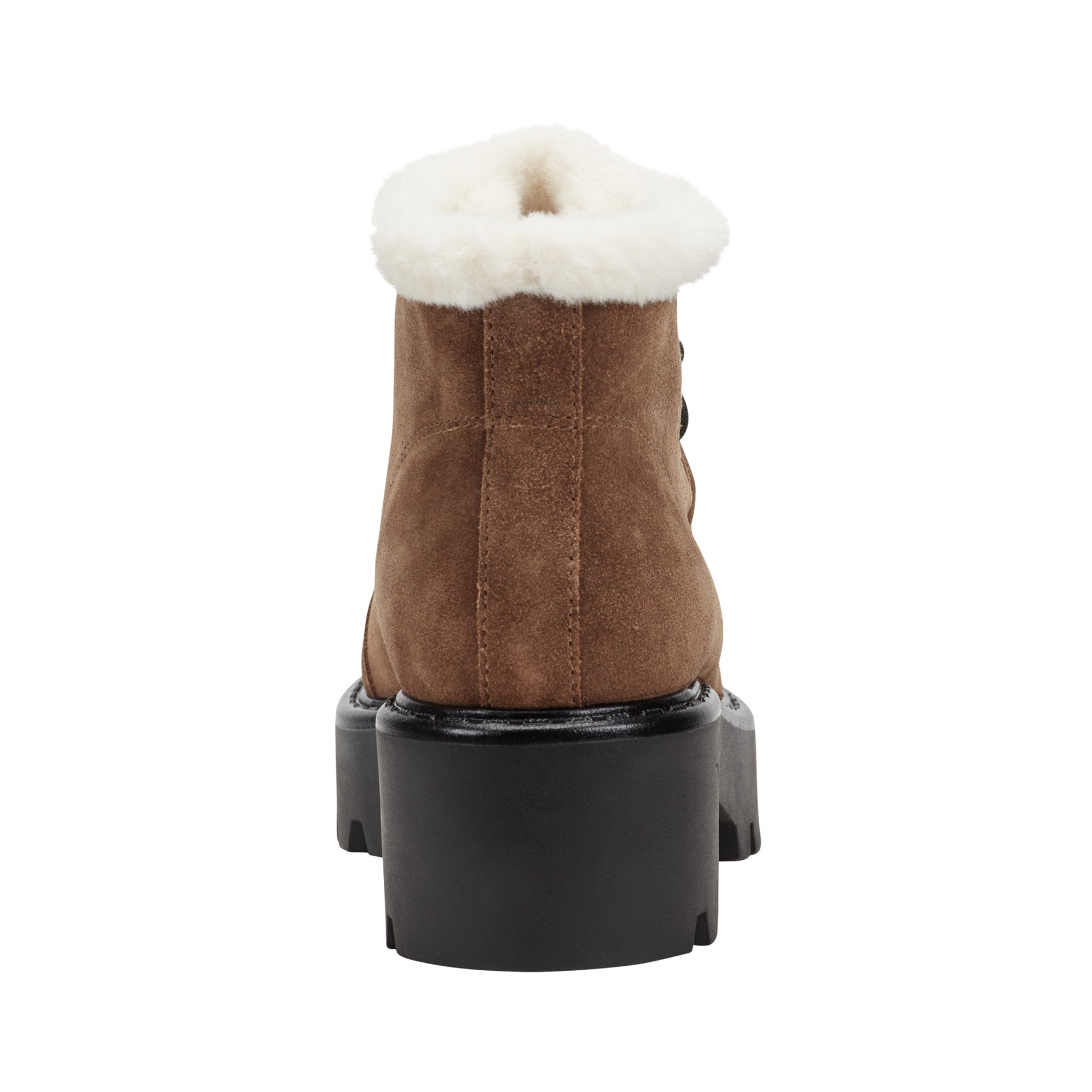 Marc Fisher Percy Lug Sole Bootie - Brown Suede