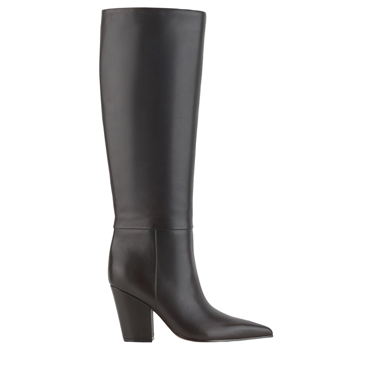 Marc Fisher Estella Knee High Leather Boot - Dark Brown Leather