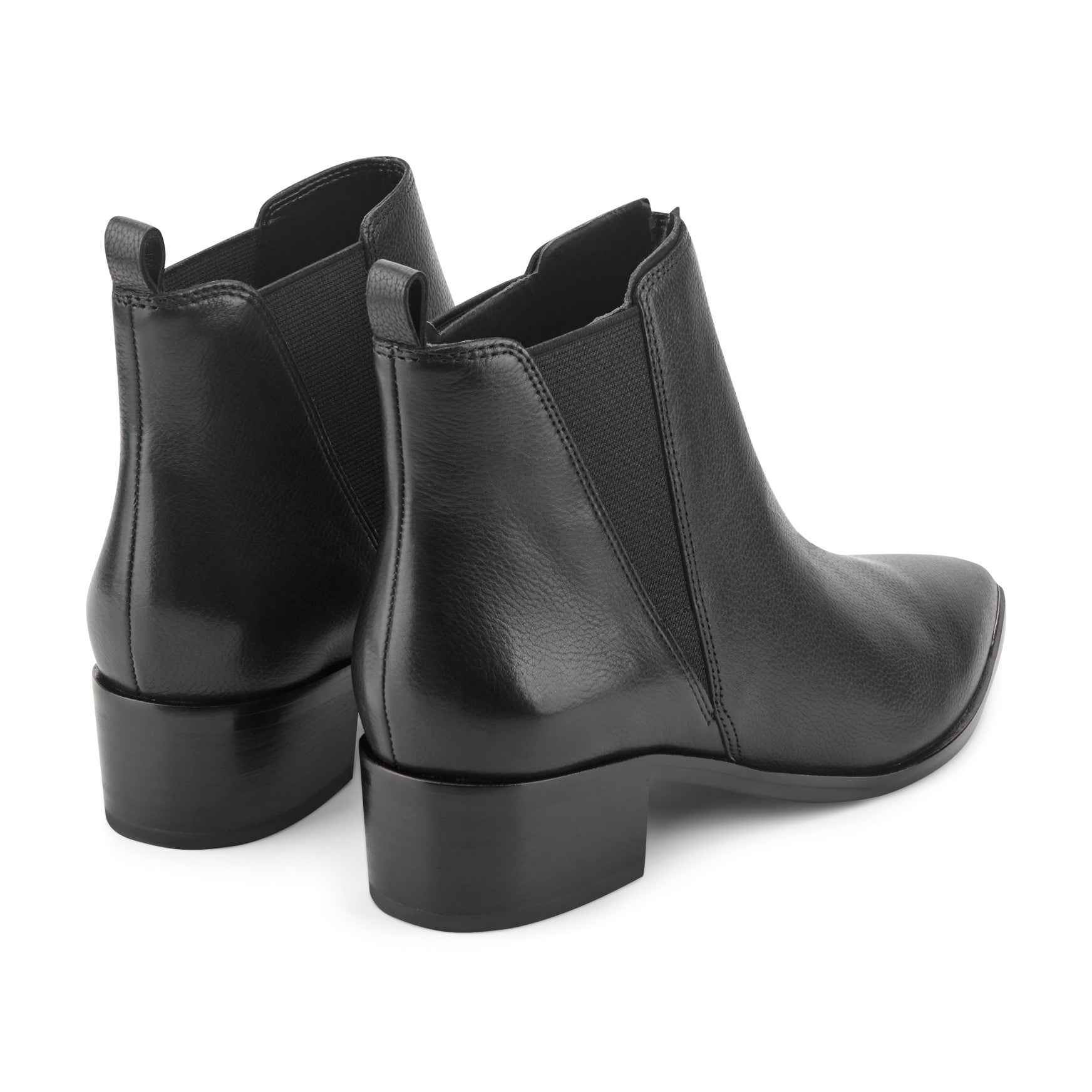 Marc Fisher Yale Pointy Toe Chelsea Leather Bootie - Black Leather