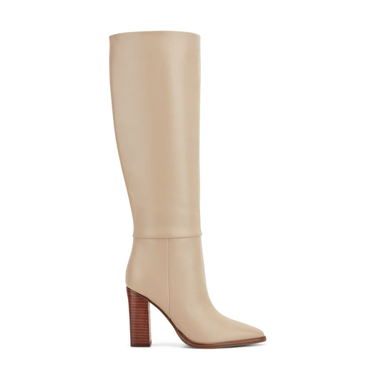 Marc Fisher Lannie Dress Leather Boot - Light Natural Leather