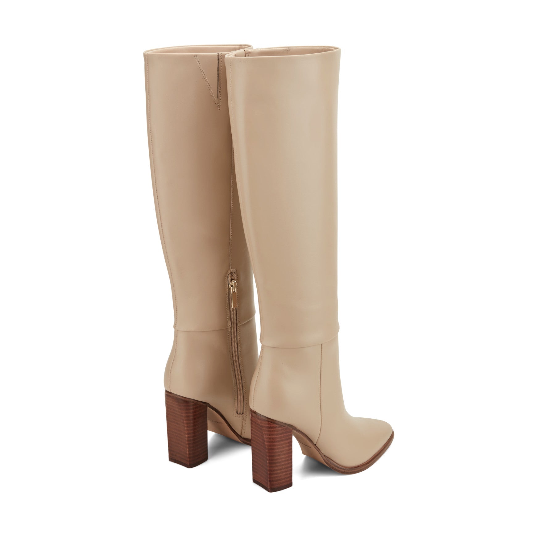 Marc Fisher Lannie Dress Leather Boot - Light Natural Leather