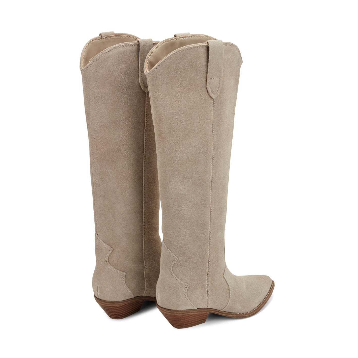 Marc Fisher Ander Leather Western Boot - Taupe