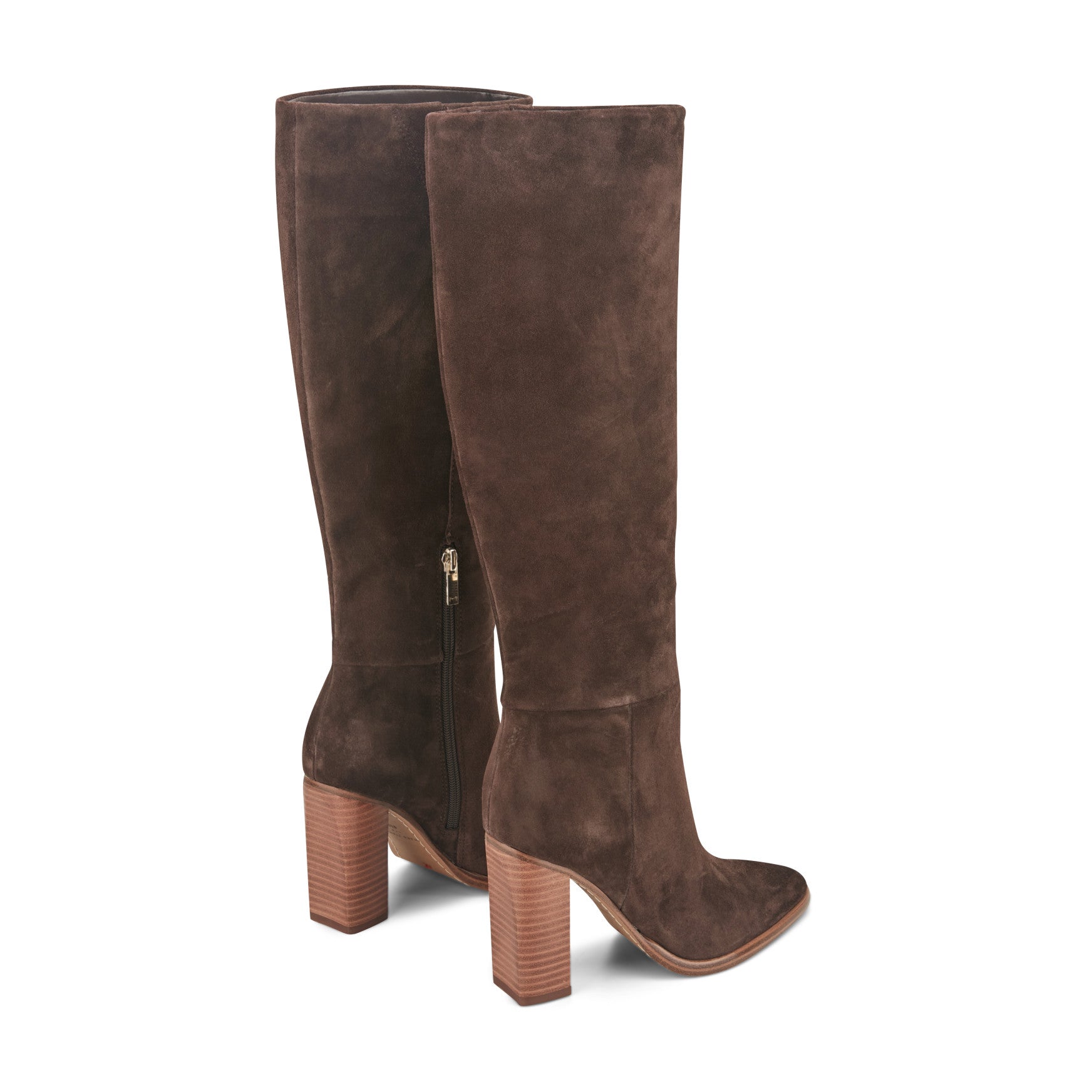 Marc Fisher Lannie Dress Leather Boot - Dark Brown Suede