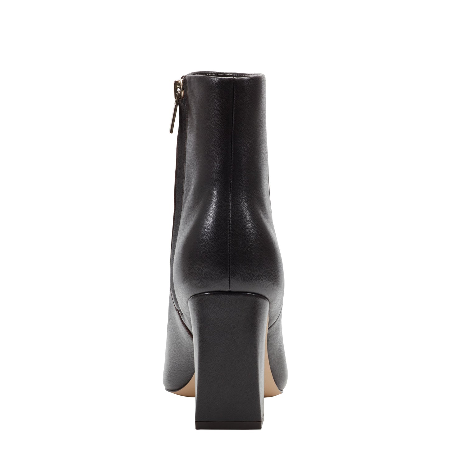 Marc Fisher Novella Block Heel Leather Ankle Bootie - Dark Brown Leather