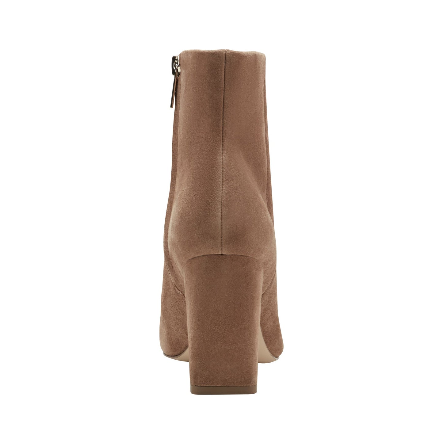 Marc Fisher Yanara Heeled Leather Bootie - Natural Suede
