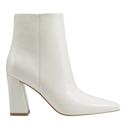 Marc Fisher Yanara Heeled Leather Bootie - Chic Cream Leather