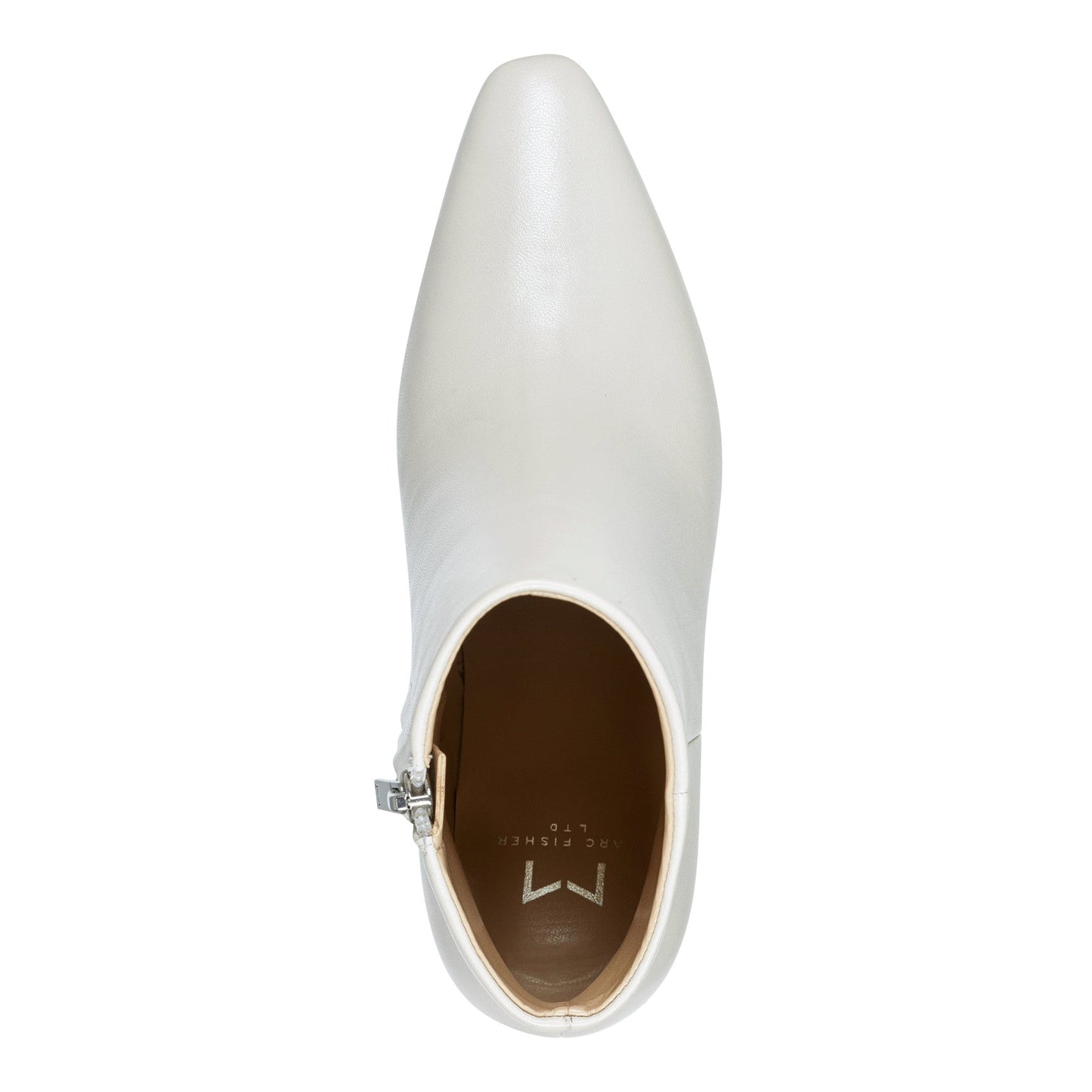 Marc Fisher Yanara Heeled Leather Bootie - Chic Cream Leather