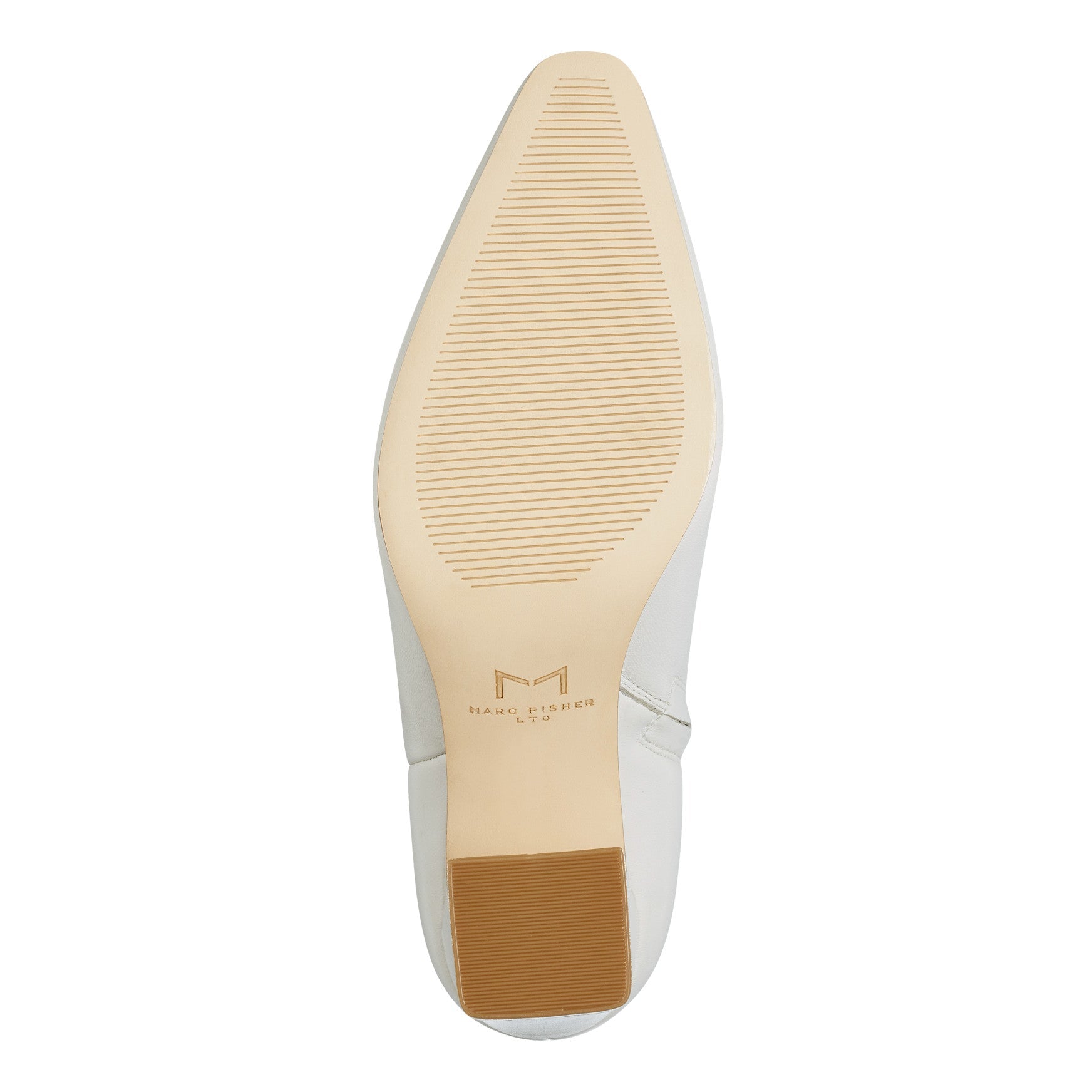 Marc Fisher Yanara Heeled Leather Bootie - Chic Cream Leather