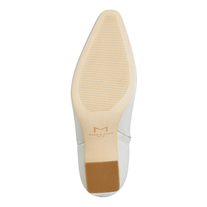 Marc Fisher Yanara Heeled Leather Bootie - Chic Cream Leather
