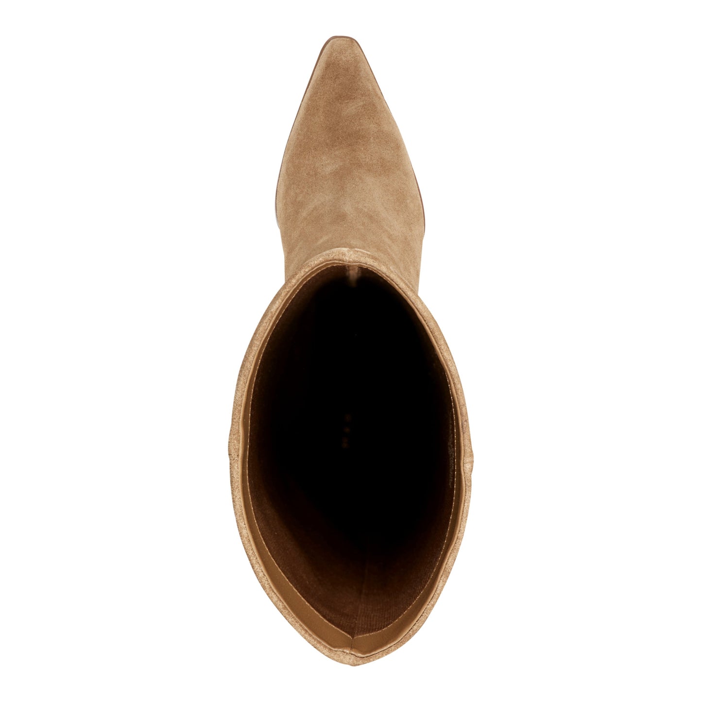 Marc Fisher Tarrie Block Heel Leather Boot - Natural Suede