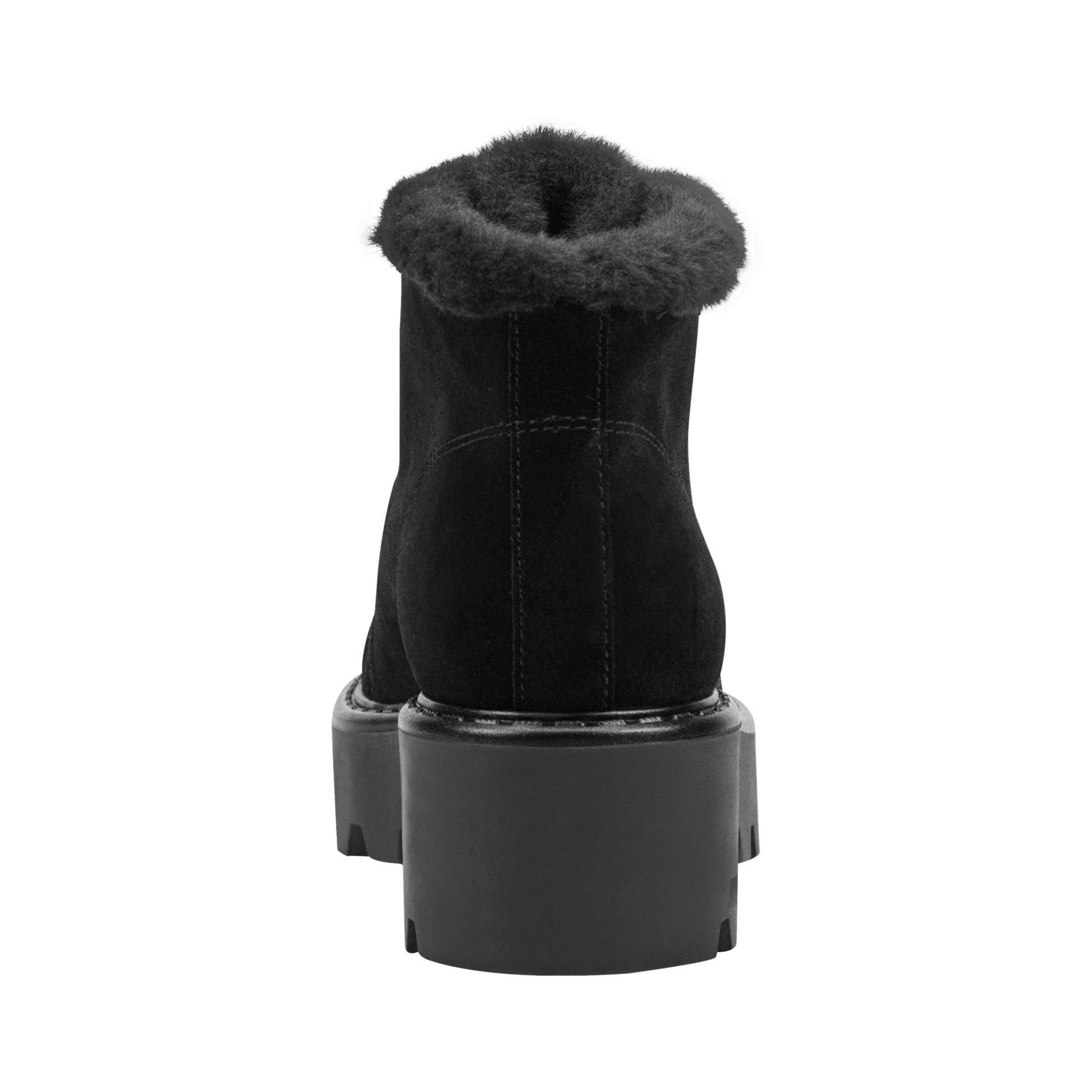 Marc Fisher Percy Lug Sole Bootie - Black Suede
