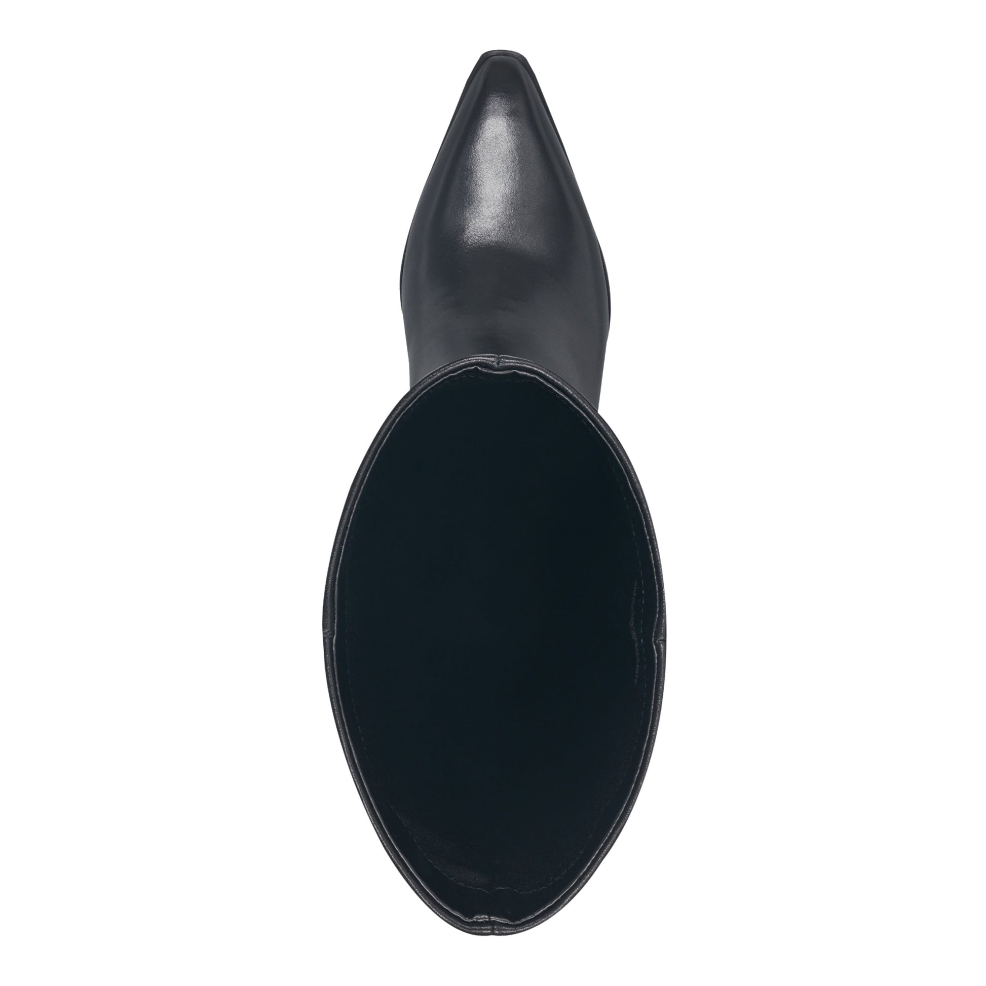 Marc Fisher Tarrie Block Heel Leather Boot - Black Leather