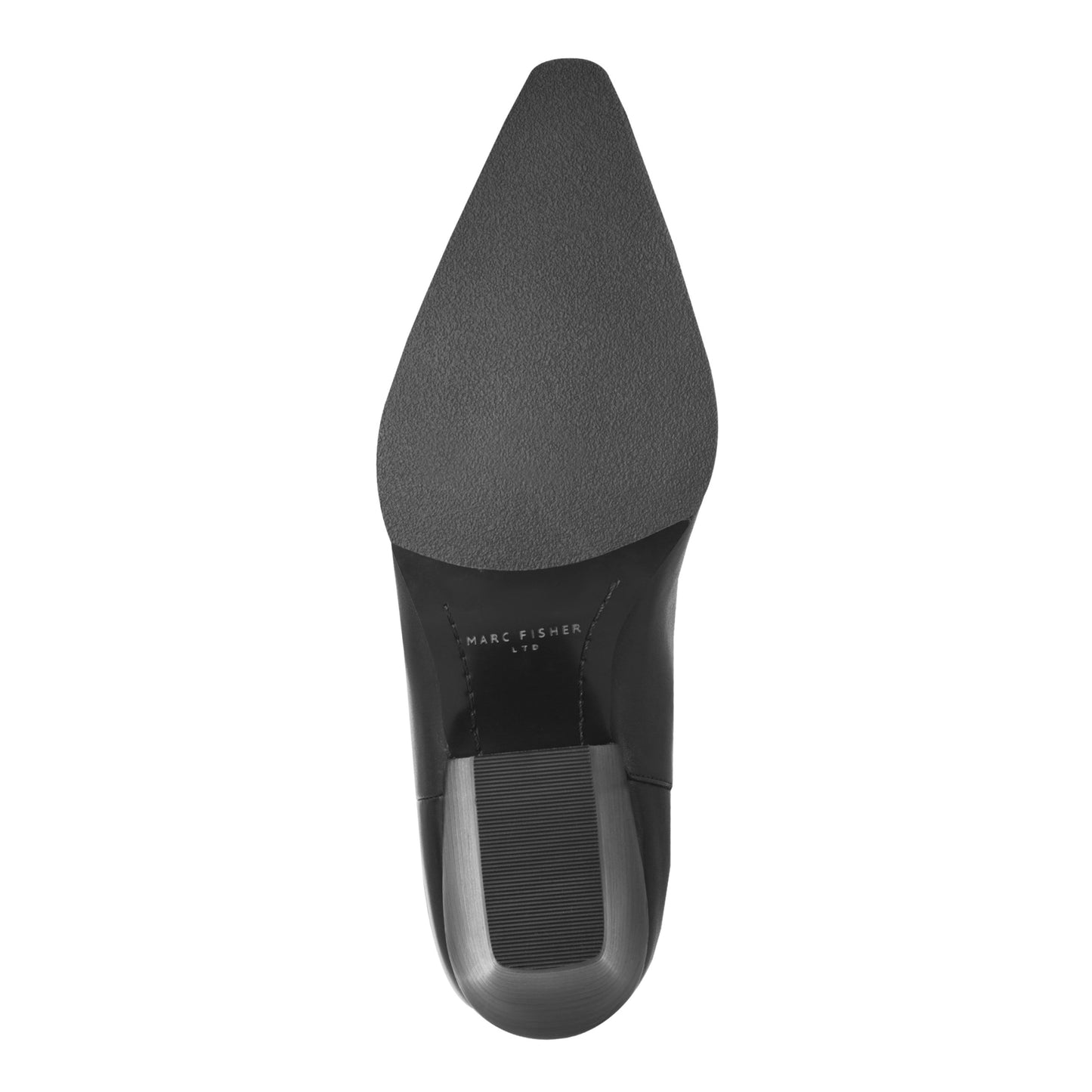 Marc Fisher Tarrie Block Heel Leather Boot - Black Leather