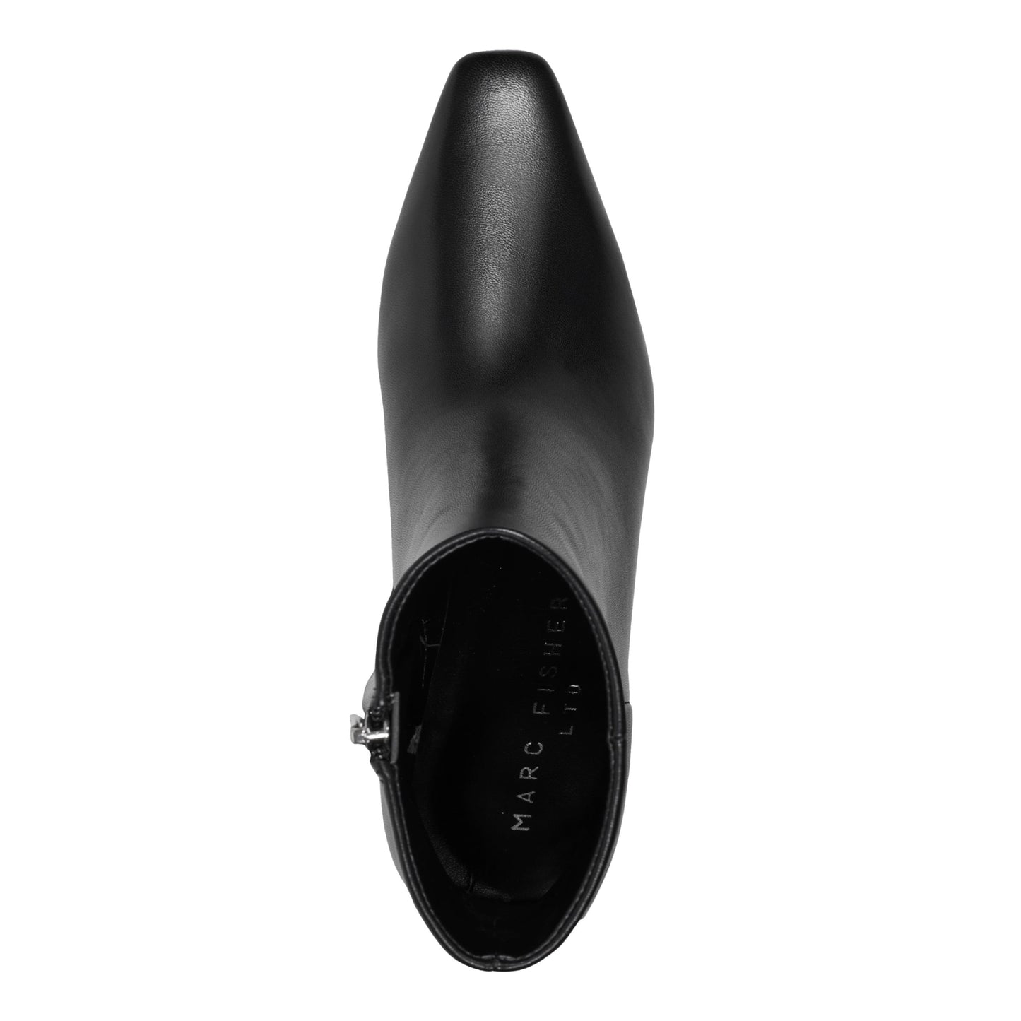 Marc Fisher Danai Kitten Heel Leather Ankle Bootie - Black Leather
