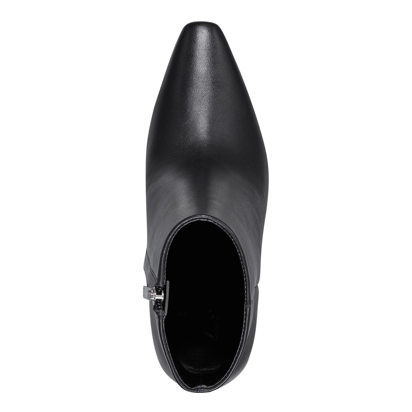Marc Fisher Yanara Heeled Leather Bootie - Black Leather