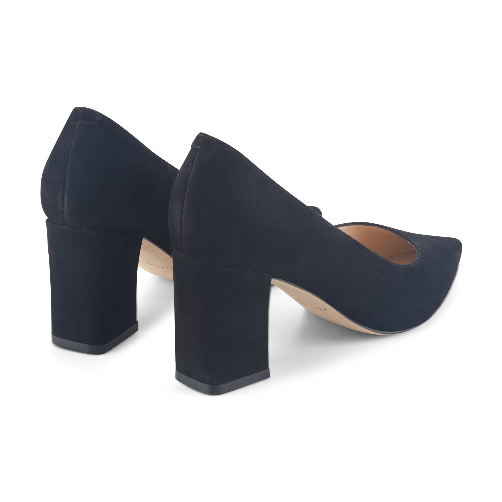 Marc Fisher Zala Block Heel Pointy Toe Pump - Black Suede