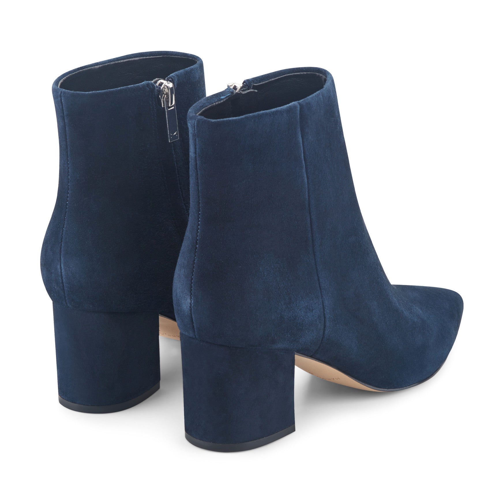 Marc Fisher Jarli Pointy Leather Ankle Bootie - Navy Suede