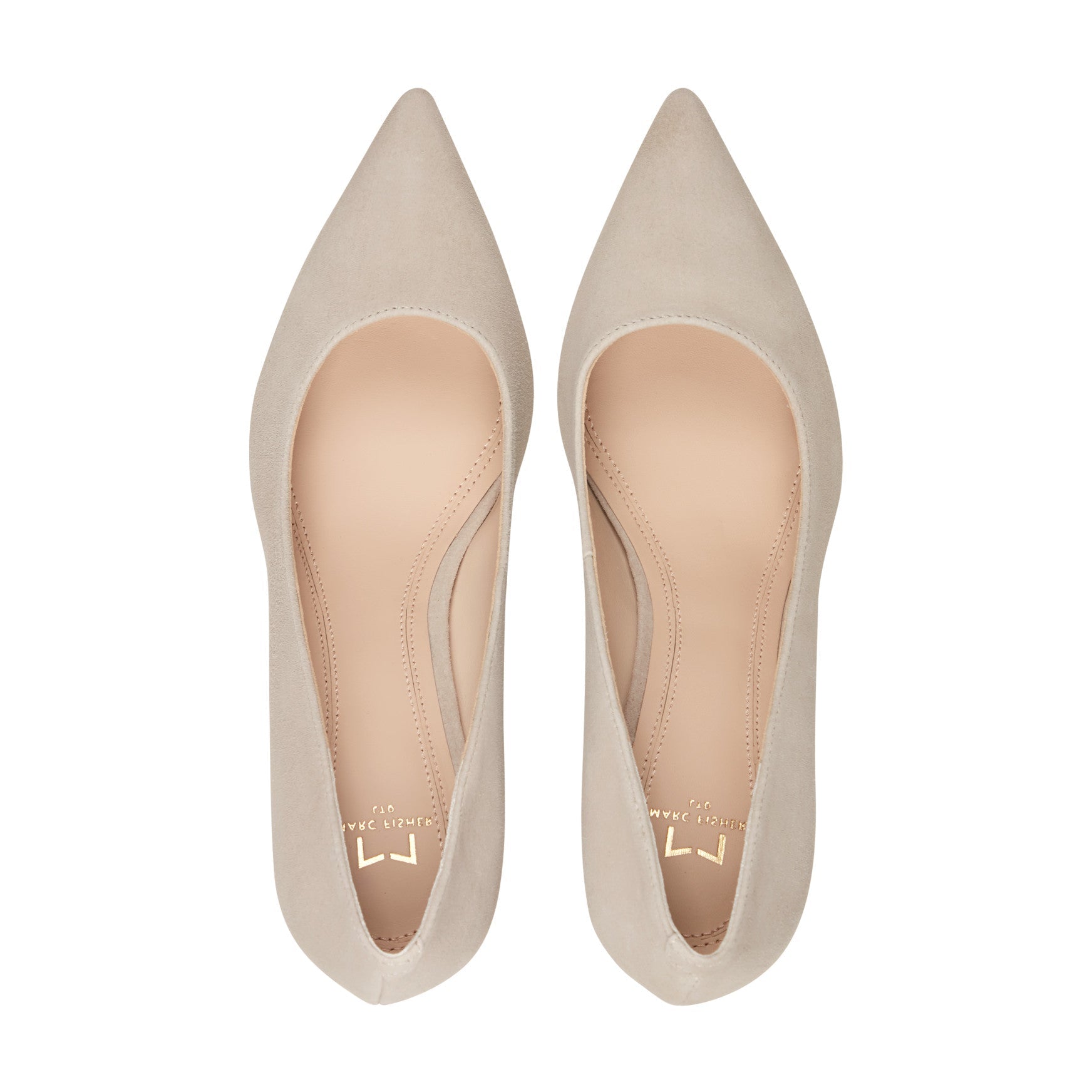 Marc Fisher Zala Block Heel Pointy Toe Pump - Natural Suede