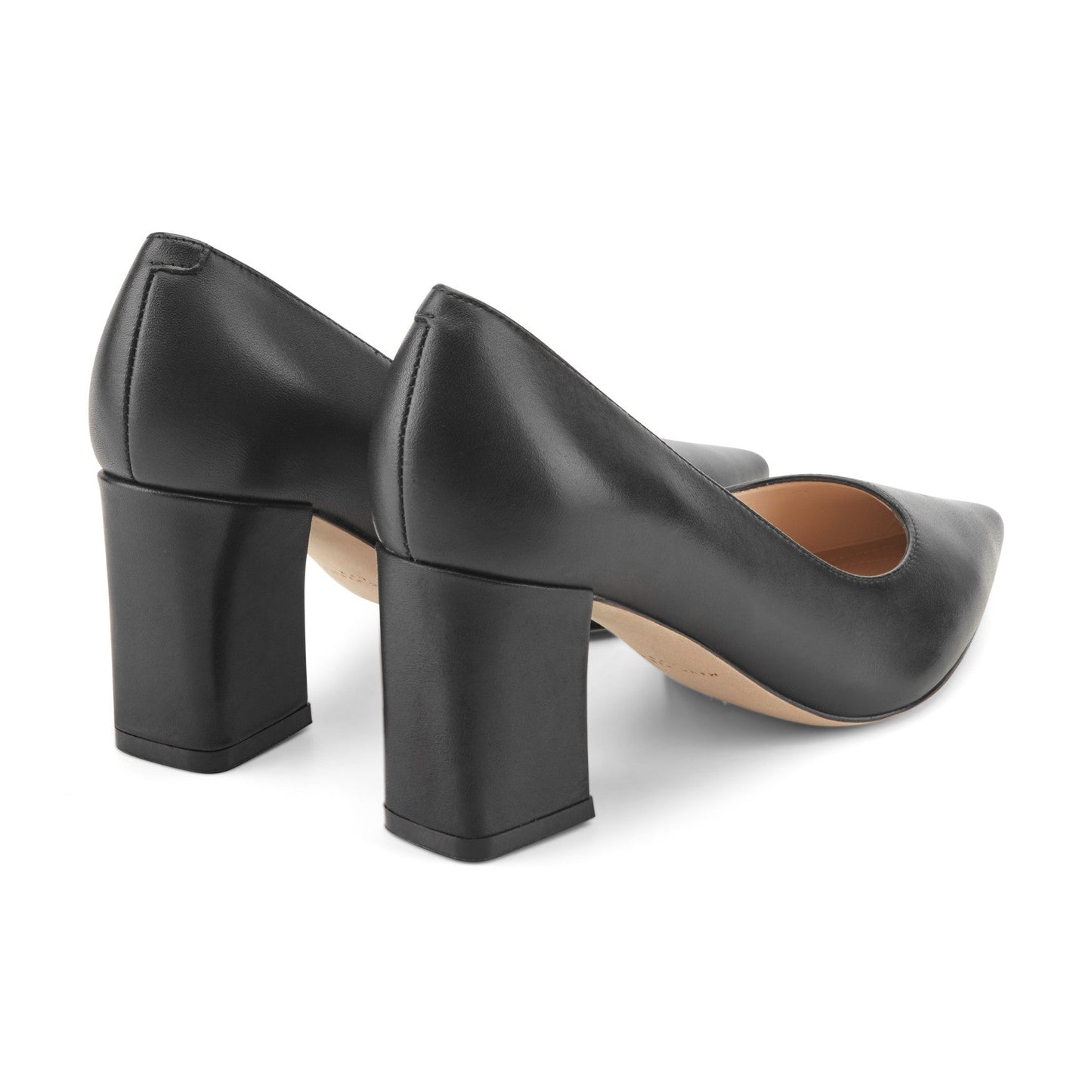 Marc Fisher Zala Block Heel Pointy Toe Pump - Black Leather