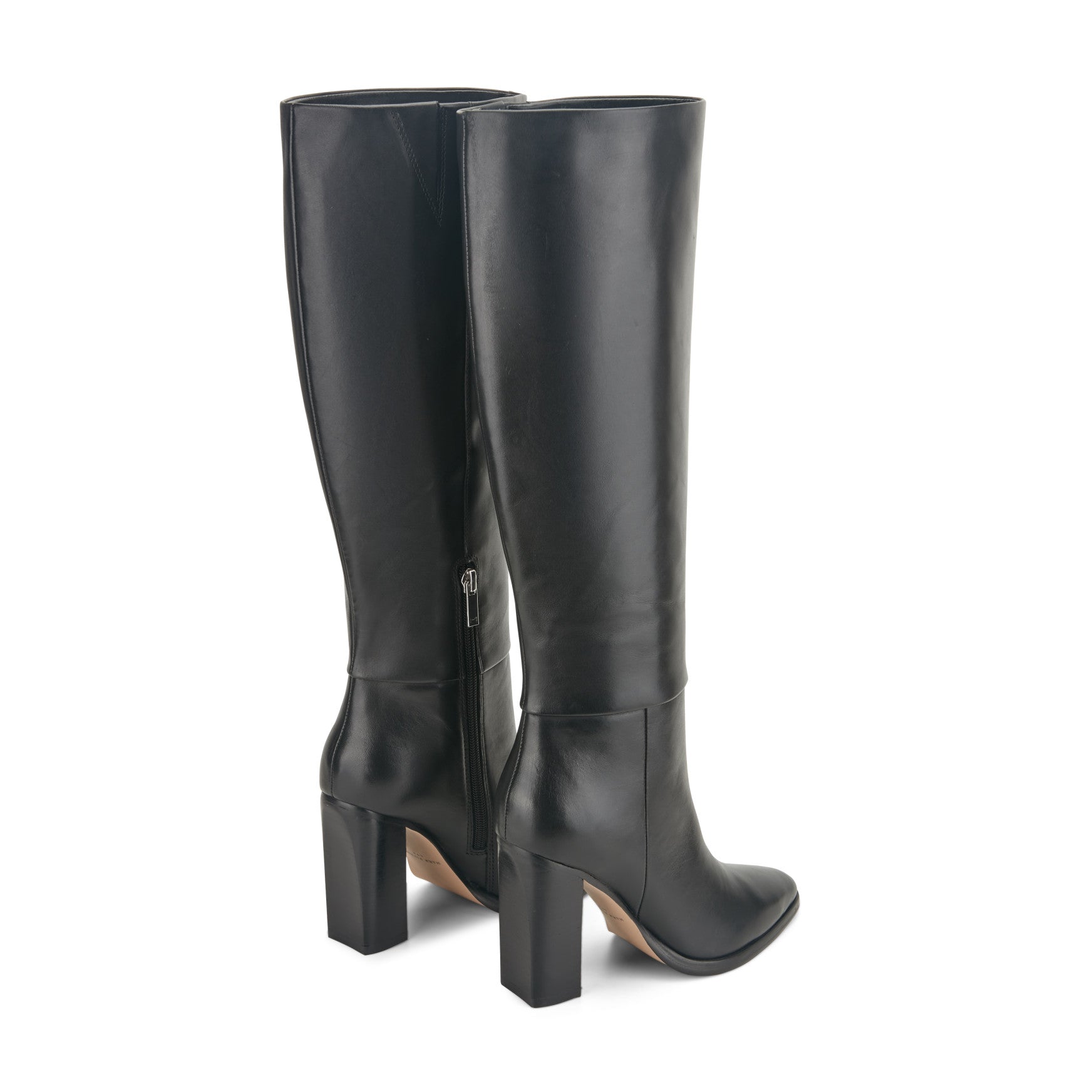 Marc Fisher Lannie Wide Calf Dress Leather Boot - Black Leather