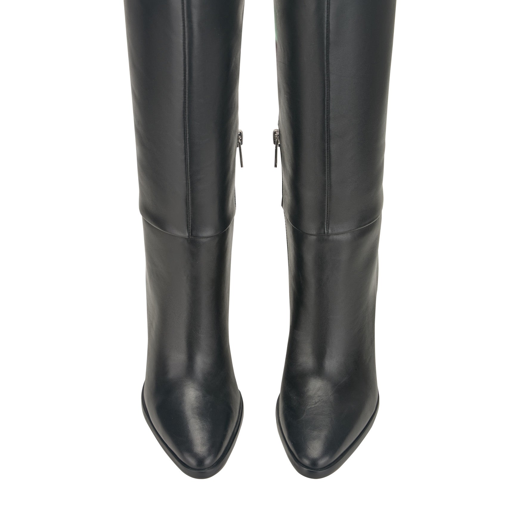 Marc Fisher Lannie Wide Calf Dress Leather Boot - Black Leather
