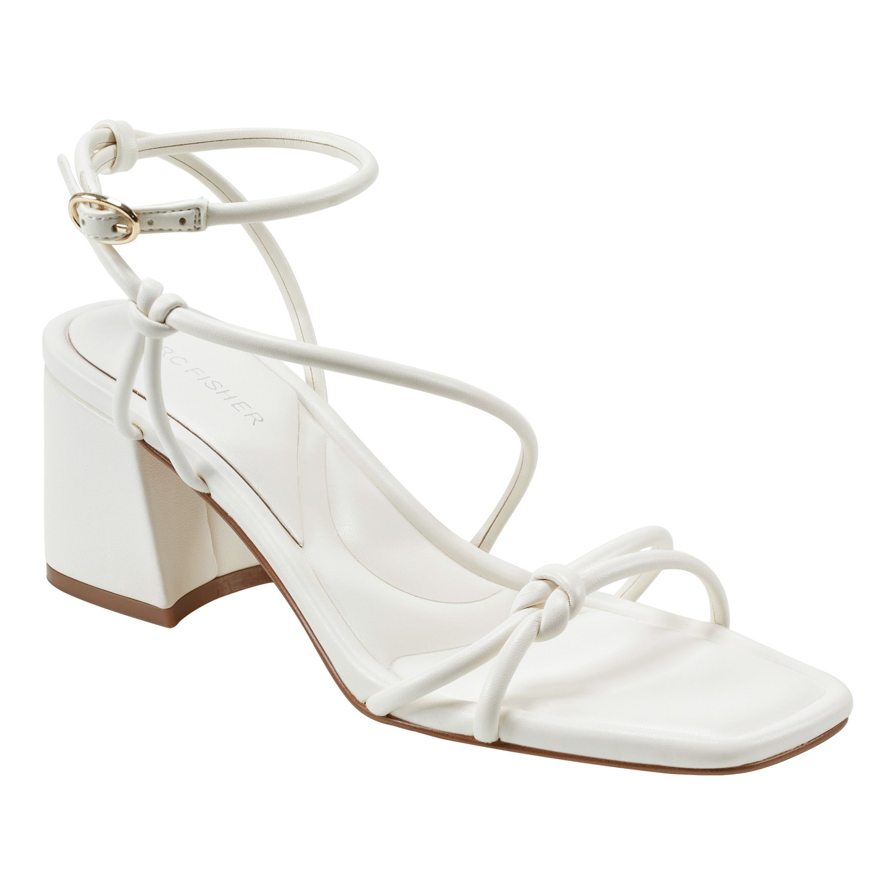 Marc Fisher Gurion Block Heel Sandal - Ivory
