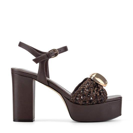 Marc Fisher Cabell Platform Sandal - Dark Brown