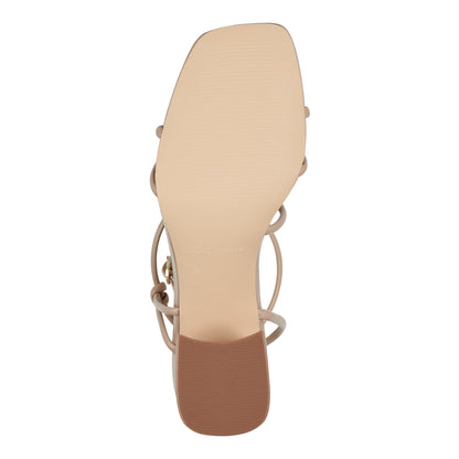 Marc Fisher Gurion Block Heel Sandal - Light Natural