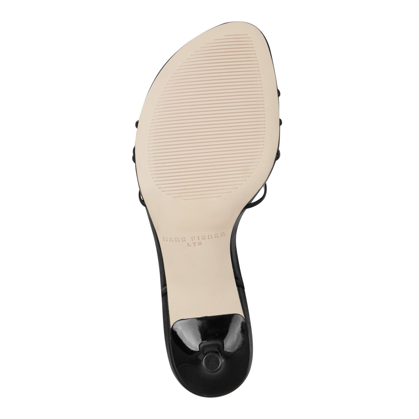 Marc Fisher Gineva Leather Ankle Wrap Sandal - Black Leather
