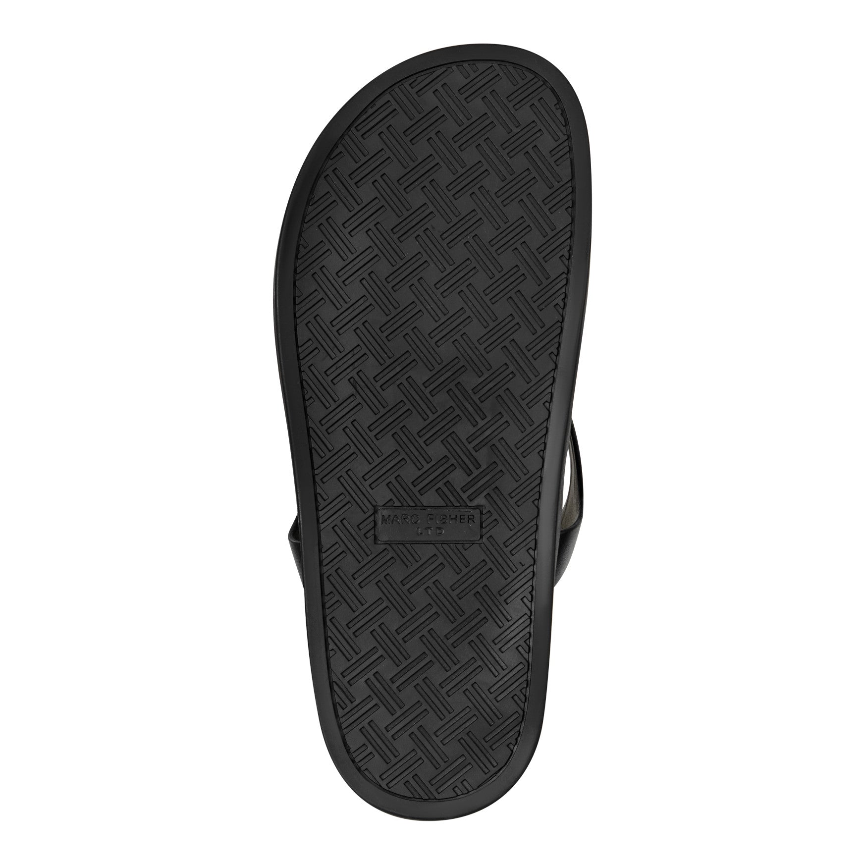 Marc Fisher Bevy Footbed Leather Sandal - Black