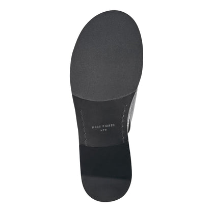 Marc Fisher Genella Flat Leather Sandal - Silver Leather