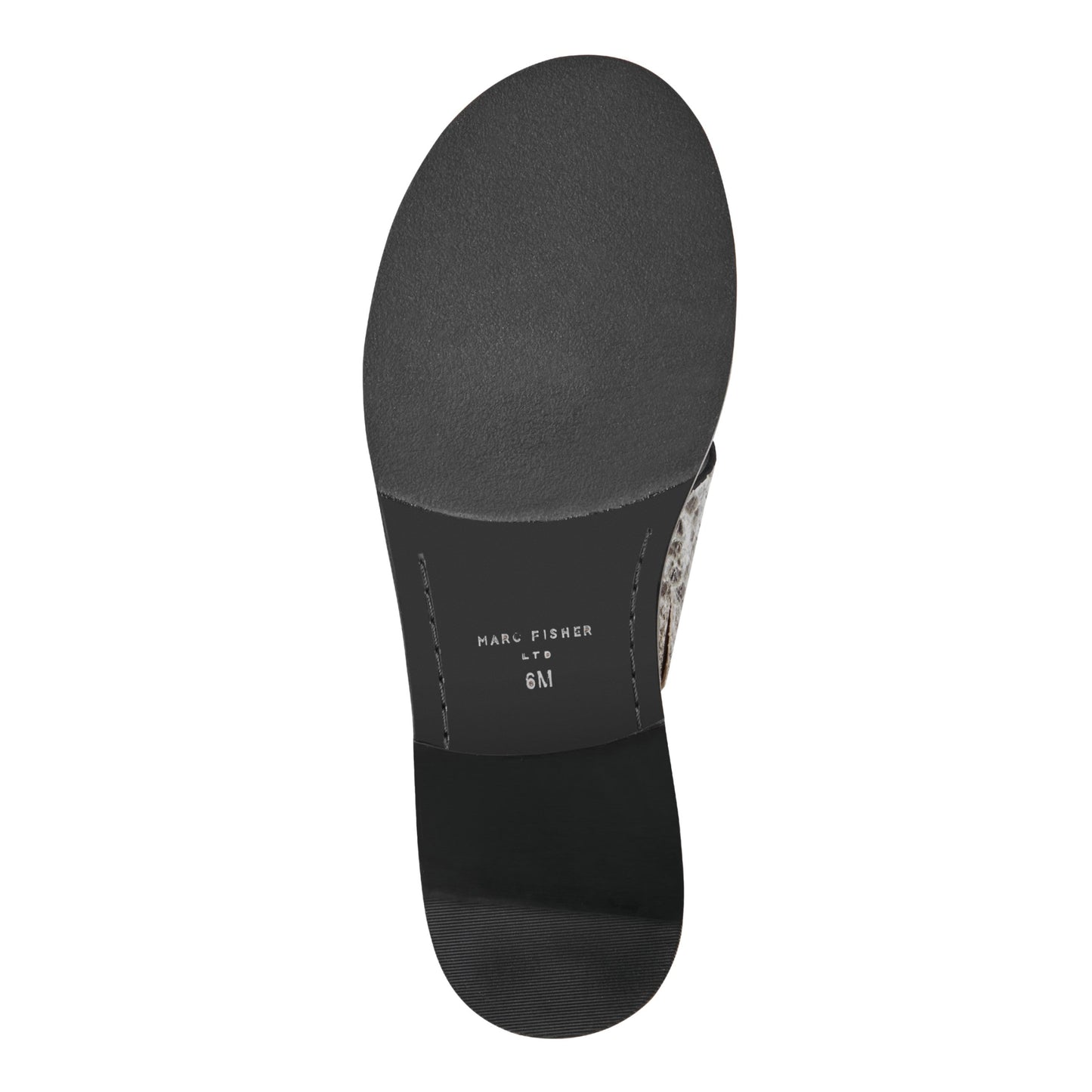 Marc Fisher Genella Flat Leather Sandal - Snake Printed Leather