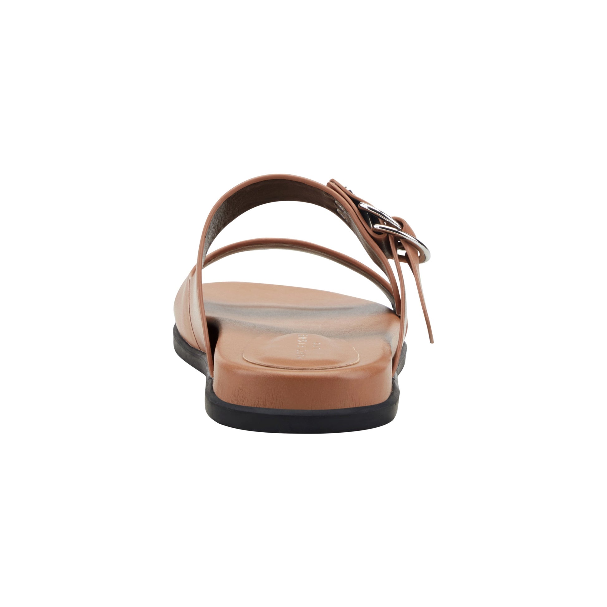 Marc Fisher Gia Flat Leather Sandal - Natural Leather