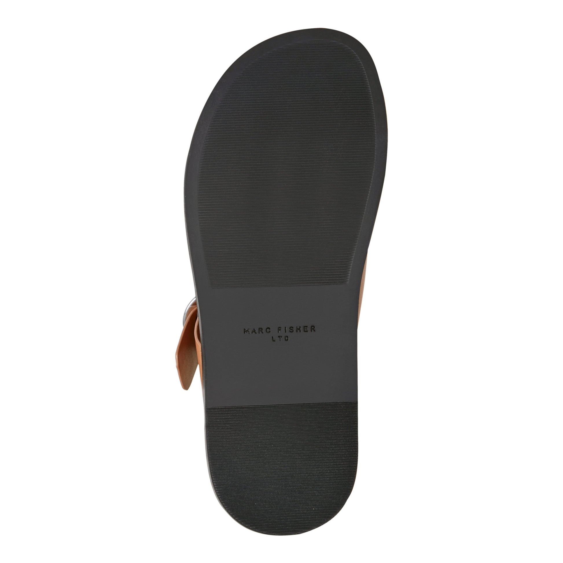 Marc Fisher Gia Flat Leather Sandal - Natural Leather