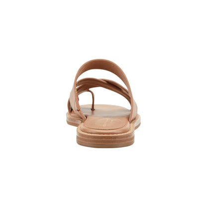 Marc Fisher Genella Flat Leather Sandal - Natural Leather