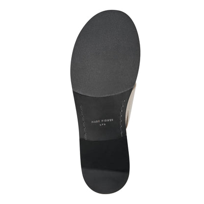 Marc Fisher Genella Flat Leather Sandal - Cream Leather