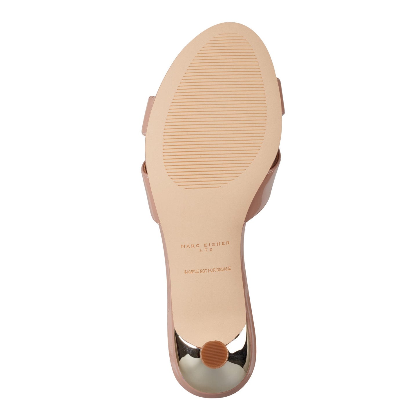 Marc Fisher Tracey Slide Dress Sandal - Natural Patent