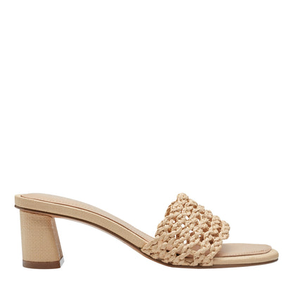 Marc Fisher Jazmine Dress Slide Sandal - Natural Raffia