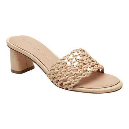 Marc Fisher Jazmine Dress Slide Sandal - Natural Raffia