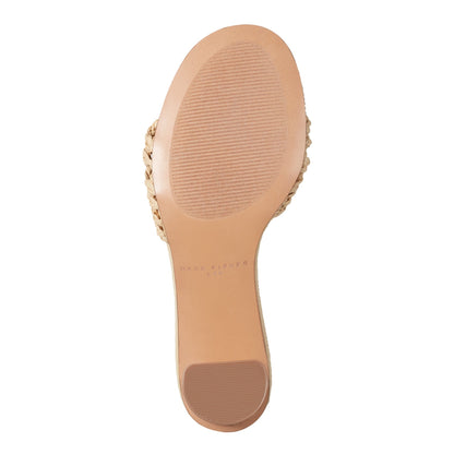 Marc Fisher Jazmine Dress Slide Sandal - Natural Raffia