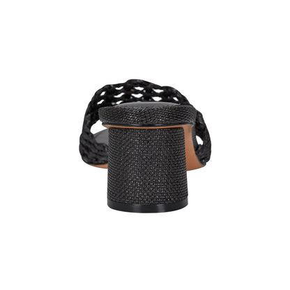 Marc Fisher Jazmine Dress Slide Sandal - Black Raffia