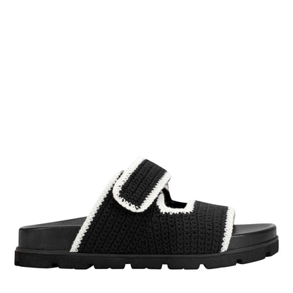 Marc Fisher Brinleys Footbed Sandal - Black/Cream