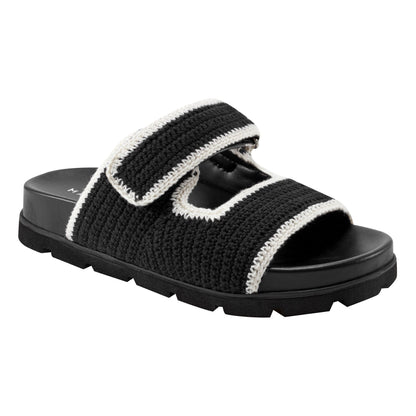 Marc Fisher Brinleys Footbed Sandal - Black/Cream