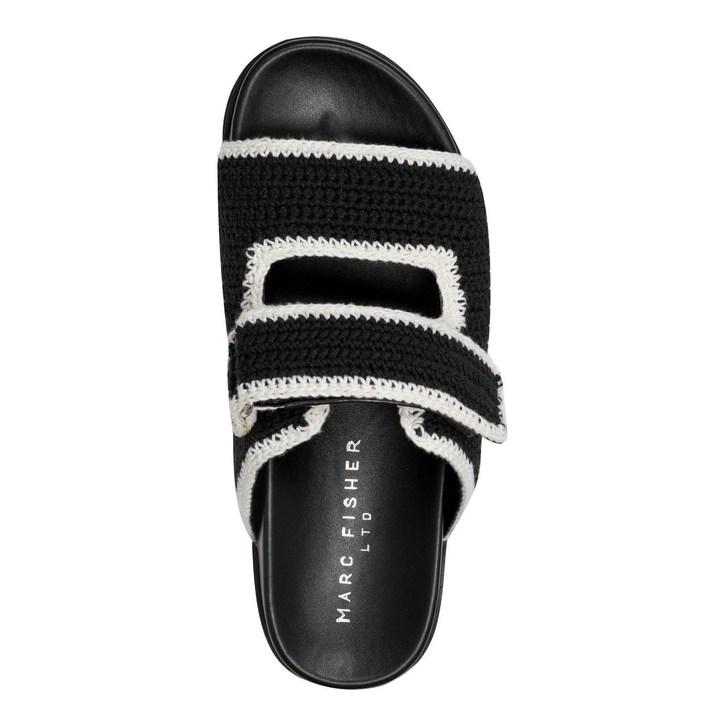 Marc Fisher Brinleys Footbed Sandal - Black/Cream