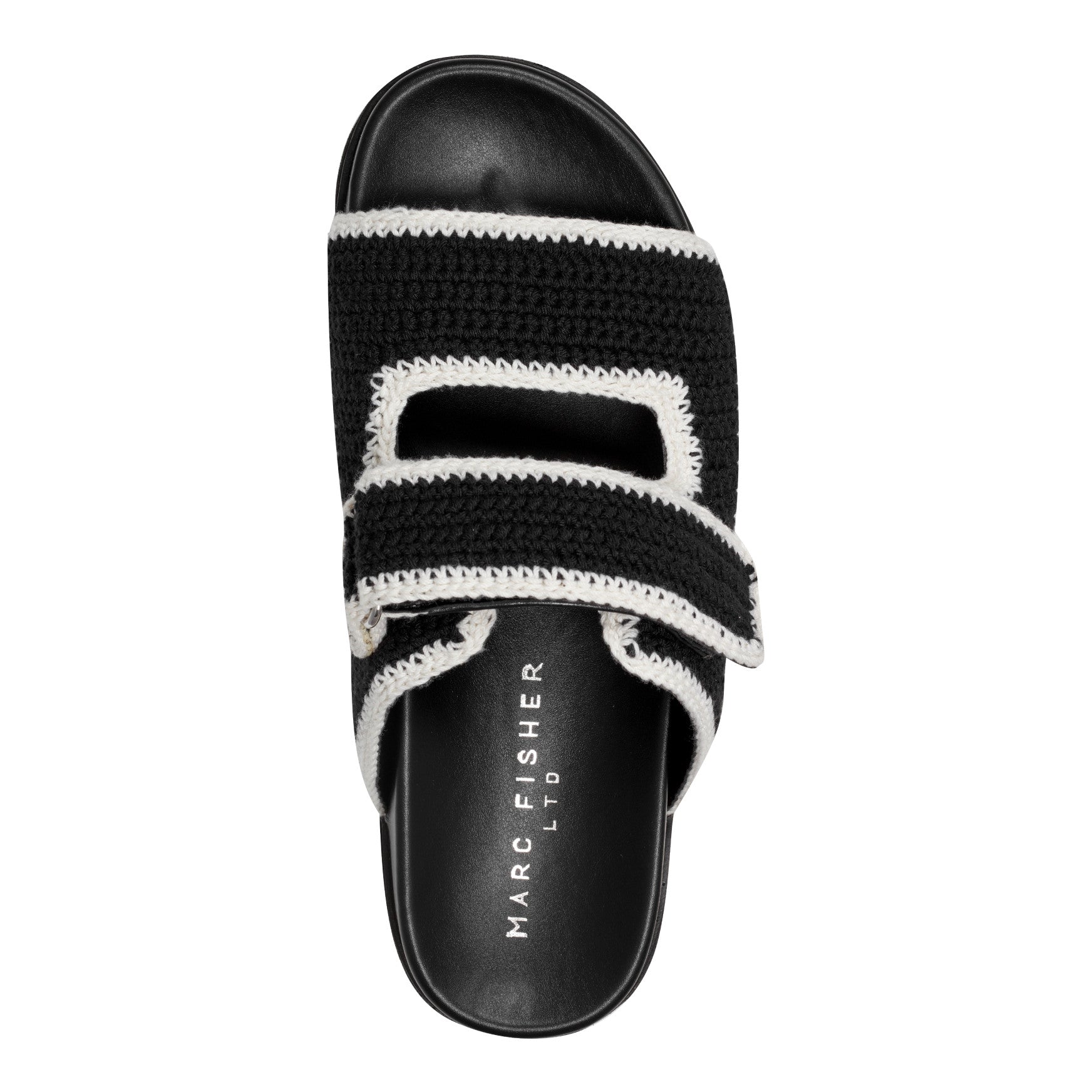 Marc Fisher Brinleys Footbed Sandal - Black/Cream
