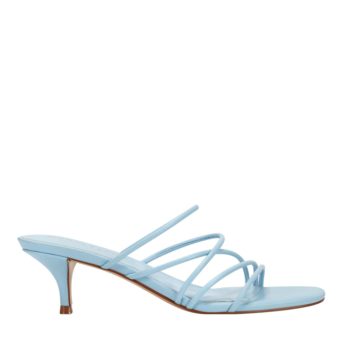 Marc Fisher Banna Strappy Leather Dress Sandal - Light Blue Leather